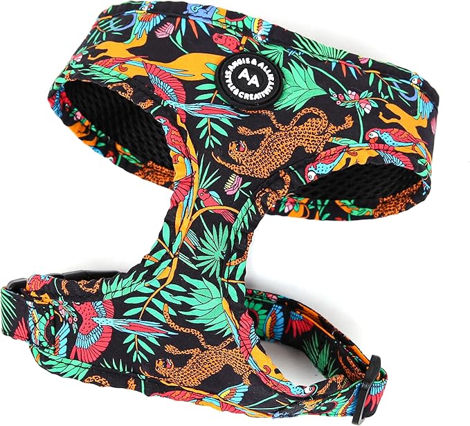 Angie and Allie Organic Cotton Dog Harness,No Pull Pet Harness with Leash D-Ring,Adjustable Soft Padded Dog Vest,Comfortable,Sustainable,Breathable and Stylish for Your Canine Companion