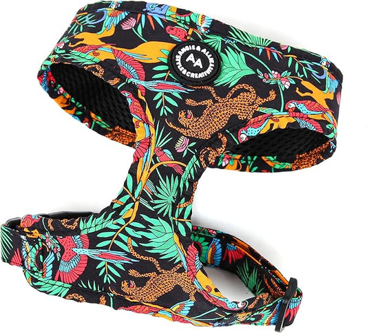 Angie and Allie Organic Cotton Dog Harness,No Pull Pet Harness with Leash D-Ring,Adjustable Soft Padded Dog Vest,Comfortable,Sustainable,Breathable and Stylish for Your Canine Companion