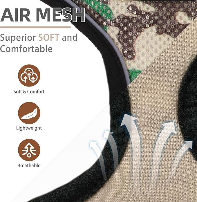 PUPTECK Soft Mesh Dog Harness and Leash Set Pet Puppy Cat Comfort Padded Vest No Pull Harnesses, Camouflage, S