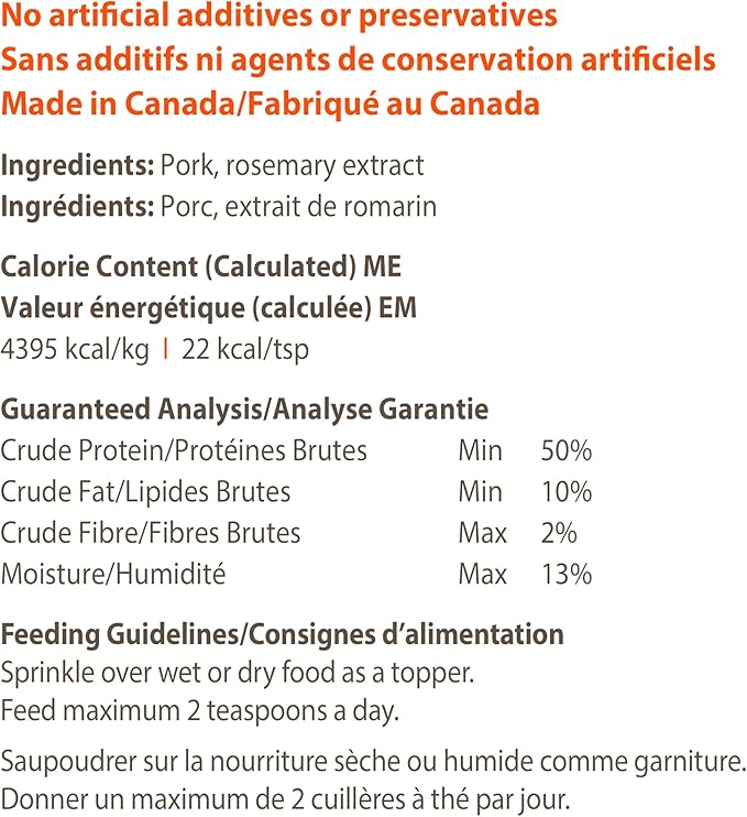 Caledon Farms Pork Sprinkles Dog Food Topper - 120g (1 Pack)