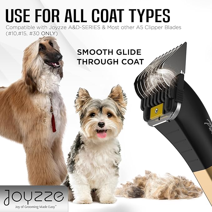 A5 Clipper Stainless Steel Comb Set – Grooming Guide Combs for Dogs, Cats & Horses – Fits Detachable Blades #10, #15, #30 – Not Compatible with 5-in-1 Clippers