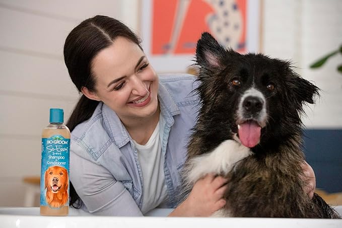 Bio-Groom So Easy 2 in 1 Shampoo & Conditioner - Dog & Puppy Shampoo and Conditioner, Detangling Dog Wash for Grooming, Soap Free, 12:1 Concentration - Refreshing Fruit Scent, 12 fl oz