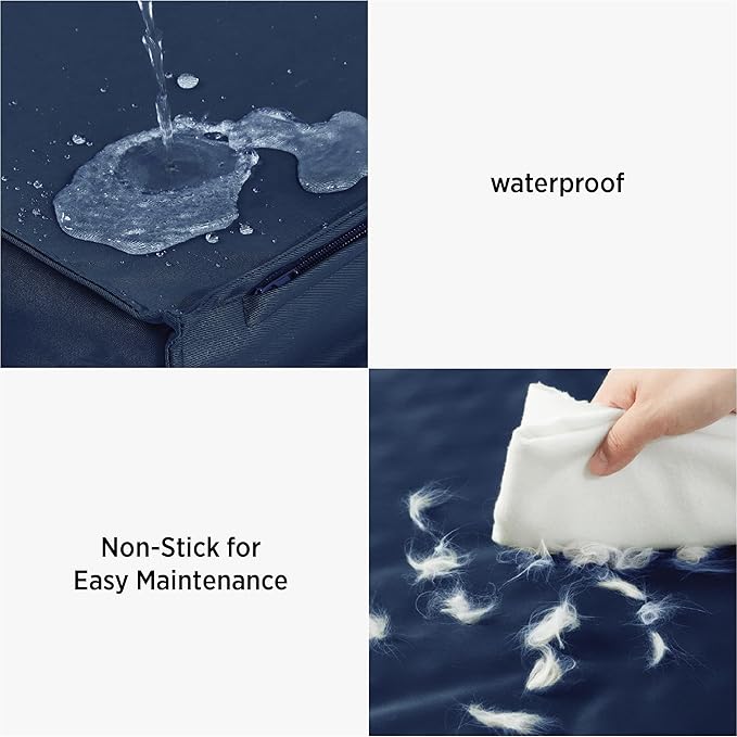 Lesure Water-Resistant Dog Bed Cover - Large Dog Bed Removable Cover, Replacement Washable, Dog Bed Covers for Pet Mat Bed, 36x27x3 Inches