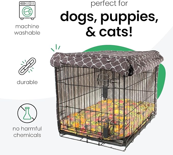 Molly Mutt Dog Crate Cover - Fits 30"x21"x24" Crate - Dog Kennel Cover - Dog Cage Cover - Med/Large Dog Crate Cover - Puppy Crate Cover - Cover for Dog Crate - Fabric Crate Cover