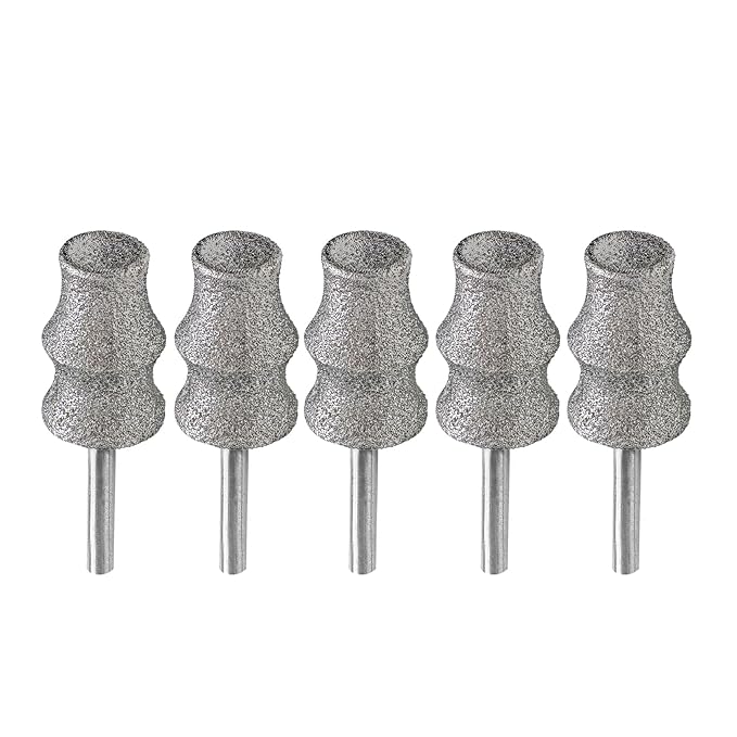 BGTEC Diamond Rotary Pet Nail Grinder Bits Dog Nail Grinder Replacement Head -5PCS 1/8" Replacement Grinder Wheel for Animals Nail Care(C)