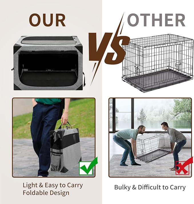 Dog Crate,36x25x25 Inch Large Dog Crate for Large or Medium Dogs, Portable and Foldable Design of Dog Cage, Perfect for Travel