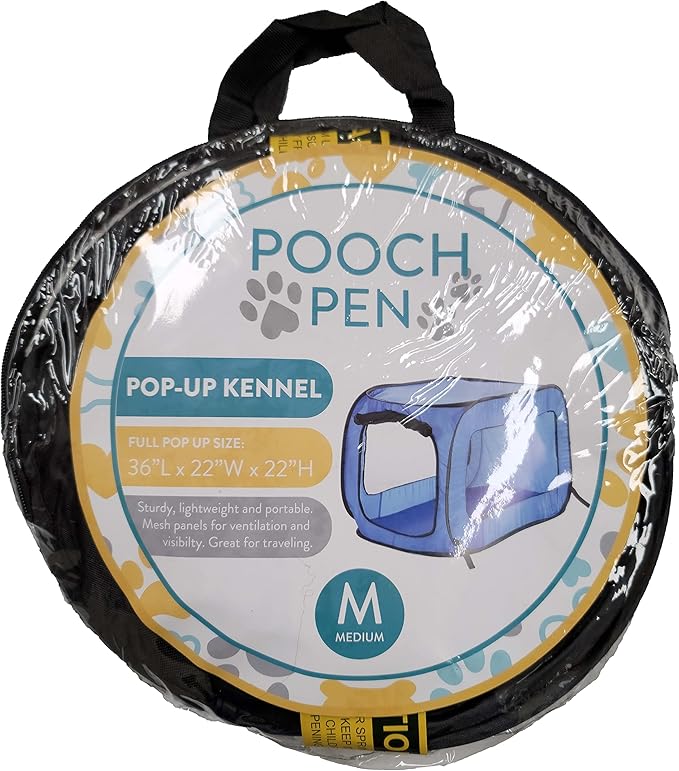 Beatrice Home Fashions Portable, Collapsible, Pop Up Kennel Travel Cat and Dog Crate, 36" L x 22" W x 22" H, Fuchsia