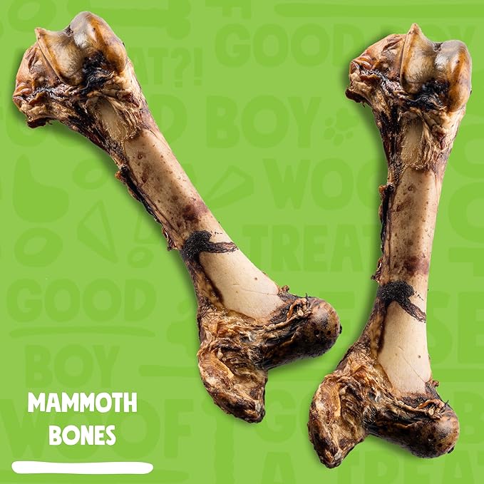 Mammoth Dog Bones for Large Dogs | 16" Long Lasting Dog Bone| Savory Smoked Dog Bones for Aggressive Chewers (1 Pack)