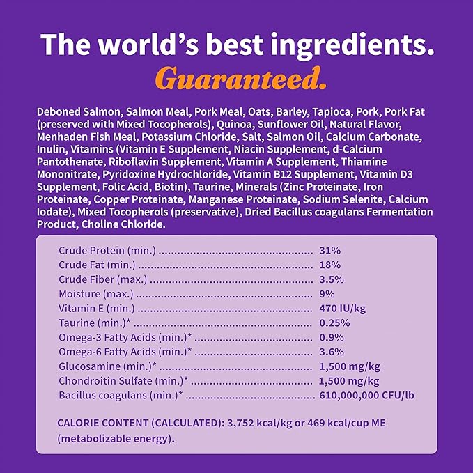 Halo Elevate Dry Dog Food, Healthy Grains Salmon Recipe, 20lb