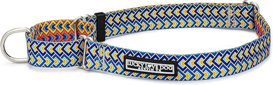 Lucky Love Dog Martingale Dog Collar - Adjustable, No-Slip, Durable, & Soft Webbing Dog Collar for Male and Female Dogs Ideal for Training & Walking - Stylish Murphy Pattern, Small Size