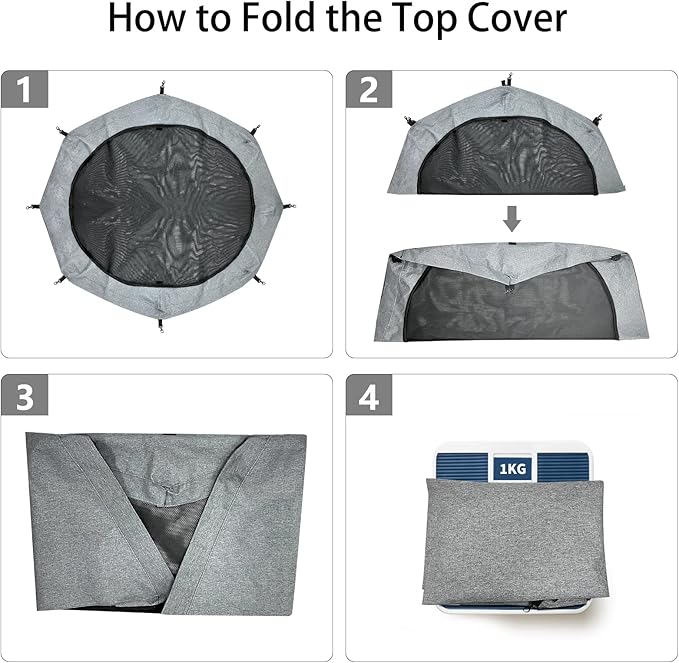 PETIME Top Cover Sun/Rain Proof Provide Shade and Security for Indoor Outdoor Dog Playpen Fits All 24" Wide 8 Panels Pet Exercise Pen (Playpen Not Included)