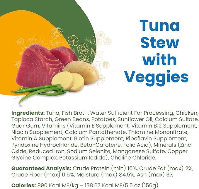 almo nature HQS Complete Wet Dog Food Tuna Stew with Veggies 5.5 oz (Pack of 48)