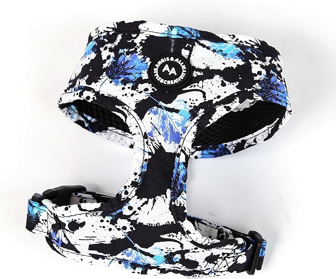 Angie and Allie Organic Cotton Dog Harness,No Pull Pet Harness with Leash D-Ring,Adjustable Soft Padded Dog Vest,Comfortable,Sustainable,Breathable and Stylish for Your Canine Companion