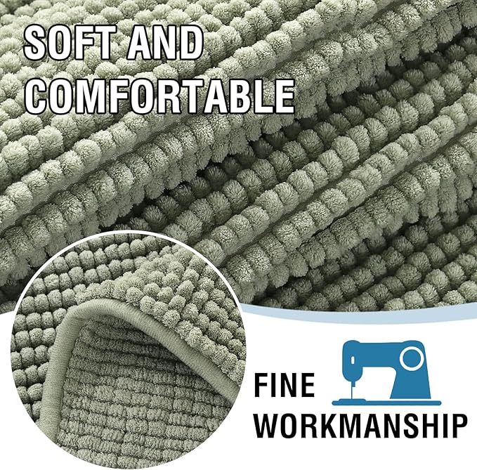 H.VERSAILTEX Plush Chenille Dog Bed Cover Thick Soft Sofa Cover for 3 Cushion Couch Anti Slip Couch Cover Furniture Protector for Dog, Pet, Cat (35" x 82", Sage)