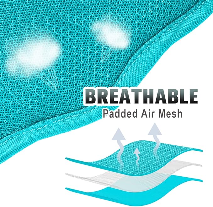 BARKBAY No Pull Dog Harness Large Reflective Dog Harness with Front Clip and Easy Control Handle for Walking Training Running with ID tag Pocket(Ocean Blue,S)