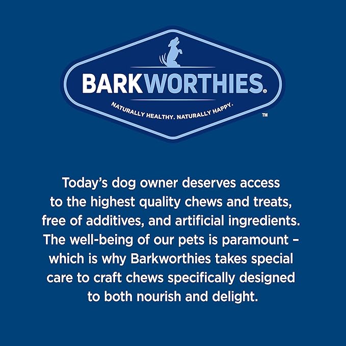 Barkworthies Odor-Free 12-inch Bully Sticks (3 Pack) - Healthy Dog Chews - Protein-Packed, Easily digestible, All-Natural Rawhide Alternative Dog Treats - Promotes Dental Health