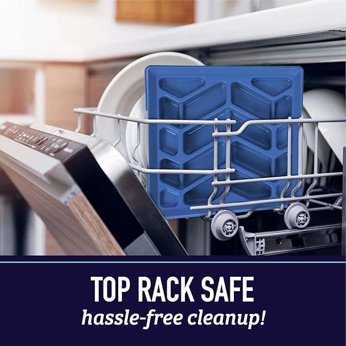 Leash Boss Tilted Slow Feeder Dog Bowl – Slow Feed Bowl for Flat-Faced, French Bulldogs, Pugs, Boston Terriers