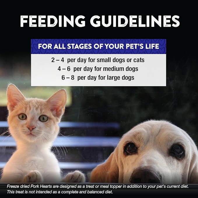 Northwest Naturals Raw Rewards Freeze-Dried Pork Heart Treats for Dogs and Cats - Bite-Sized Pieces - Healthy, 1 Ingredient, Human Grade Pet Food, All Natural - 10 Oz