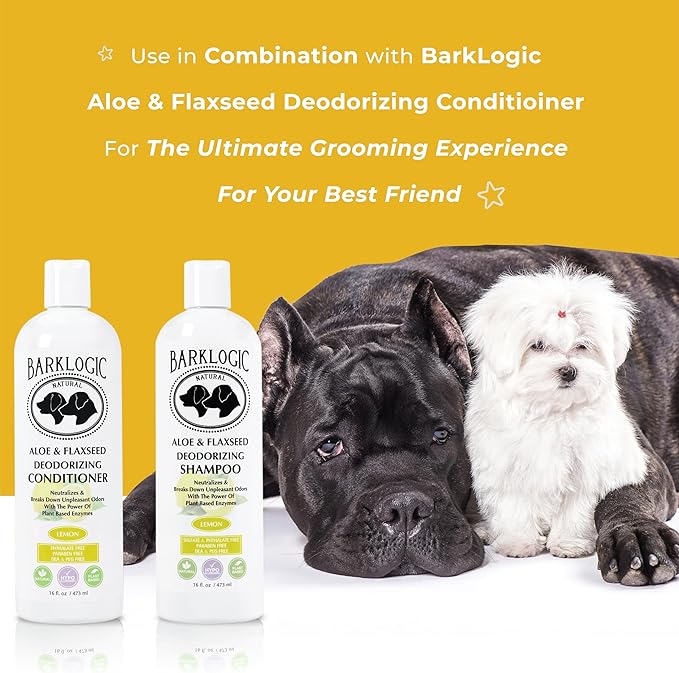 Deodorizing Lemon Dog Shampoo - Sulfate Free, No Phthalates, No Parabens, No PEG's, Made with Naturally Derived Ingredients