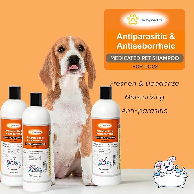 Antiparasitic & Antiseborrheic Dog Shampoo (16 oz)