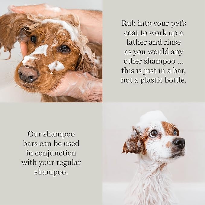 Be:Calm Calming Dog Shampoo Bar – 110g – Natural Formula with Goat Milk, Lavender & Chamomile – Soothes Skin & Conditions Coat – Long-Lasting Bar – Approx. 30 Washes