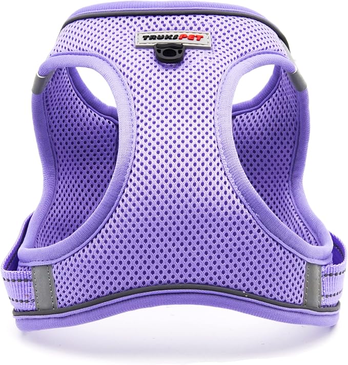 Dog Harness,Step in no Pull Dog Harness Adjustable Reflective Padded Mesh Fabric Dog Vest for Extra-Small/Small Medium Dogs and Cats,Purple,XS