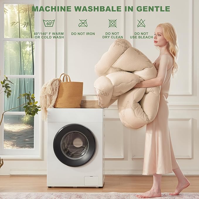 BEDLORE California King Mattress Topper Viscose Derived from Bamboo, Thick Pillow Top Mattress Pad with Stretchable Pockets for 6"-18" Mattress, Soft Mattress Topper for Back Pain Relief(Beige)