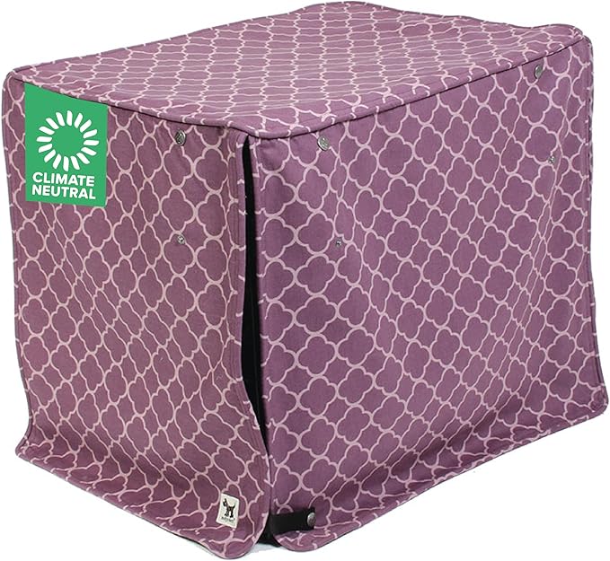 Molly Mutt Royals Dog Crate Cover, 100% Cotton Canvas Cover with 2 Roll-Up Panels, Ideal for Dog or Cat Crate, Durable, Washable, and Free of Harmful Chemicals, 24" x 18" x 21"