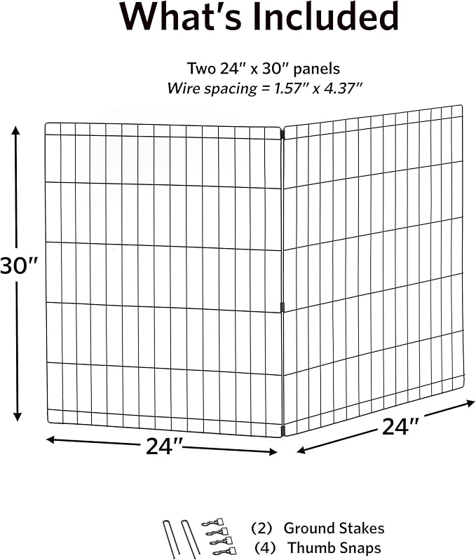 MidWest Homes for Pets Universal Pet Playpen 2-Panel Extension Kit | Fits Metal 30-Inch Dog Pens | Kit Measures, 24x30 Inch (Pack of 2)