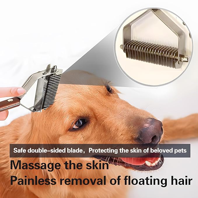 5 Pack Dog Slicker Brush,Wooden Handle Grooming Brush for Shedding & Grooming Short Long Haired Pets,Removes Loose Fur, Undercoat, Tangled for Sensitive Skin of Cats,Easy to Cleaning