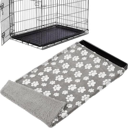 BALAPET Washable Dog Crate Pan Cover, Soft Plush Velvet Liner for Dog Crate Tray Fitted Cover for Pet Crate Pan 49 x 30 Inch,Reusable Pan Cover Only(49.2x30.7in)