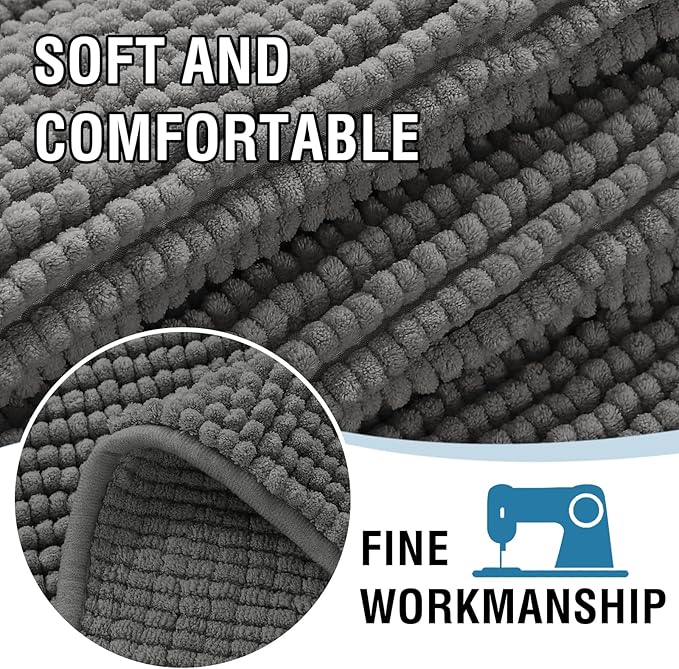 H.VERSAILTEX Plush Chenille Dog Bed Cover Thick Soft Sofa Cover for 3 Cushion Couch Anti Slip Couch Cover Furniture Protector for Dog, Pet, Cat (35" x 74", Grey)