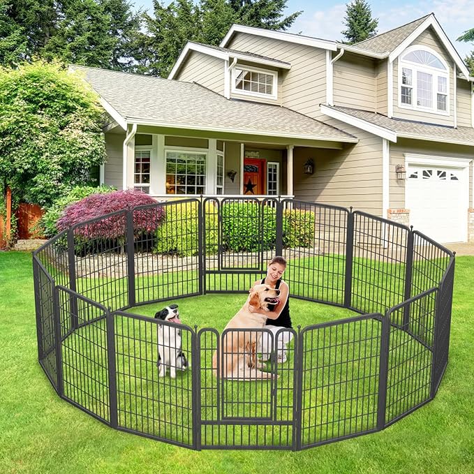 Dog Playpen 40" Height 30 Panels Portable Dog Fence Outdoor for Yard Puppy Playpen Indoor Dog Pen Outdoor for Medium/Small Dogs, Heavy Duty Pet Playpen Dog Kennel for RV, Camping, Yard