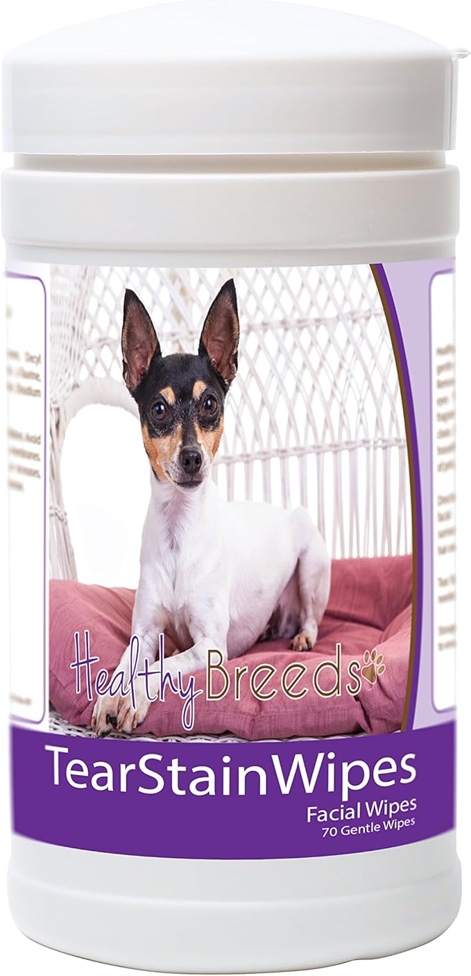Healthy Breeds Toy Fox Terrier Tear Stain Wipes 70 Count