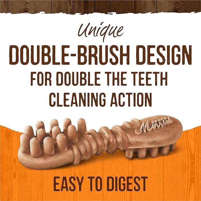 Merrick Fresh Kisses Natural Dental Chews, Treats Infused With Pumpkin and Cinnamon For Medium Dogs 25-50 Lbs - 20 oz. Bag