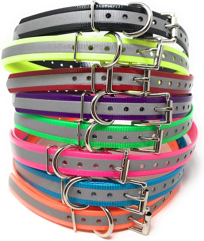 Replacement Strap for Dogtra Collars - 3/4" Wide Ultra-Durable Dog E-Collar Replacement for Training, Bark, Shock, Electric, and GPS Collars - 28" Adjustable Length Reflective Orange