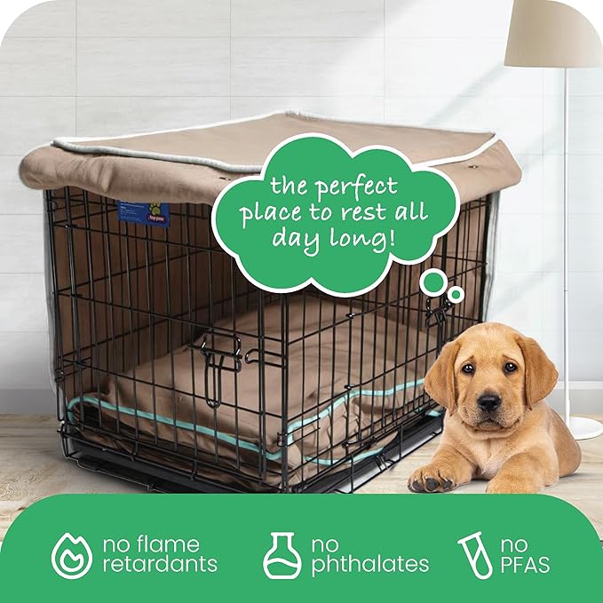 Molly Mutt Wild Horses Dog Crate Cover, 100% Cotton Canvas Cover with 2 Roll-Up Panels, Ideal for Dog or Cat Crate, Durable, Washable, and Free of Harmful Chemicals, 30" x 21" x 24"