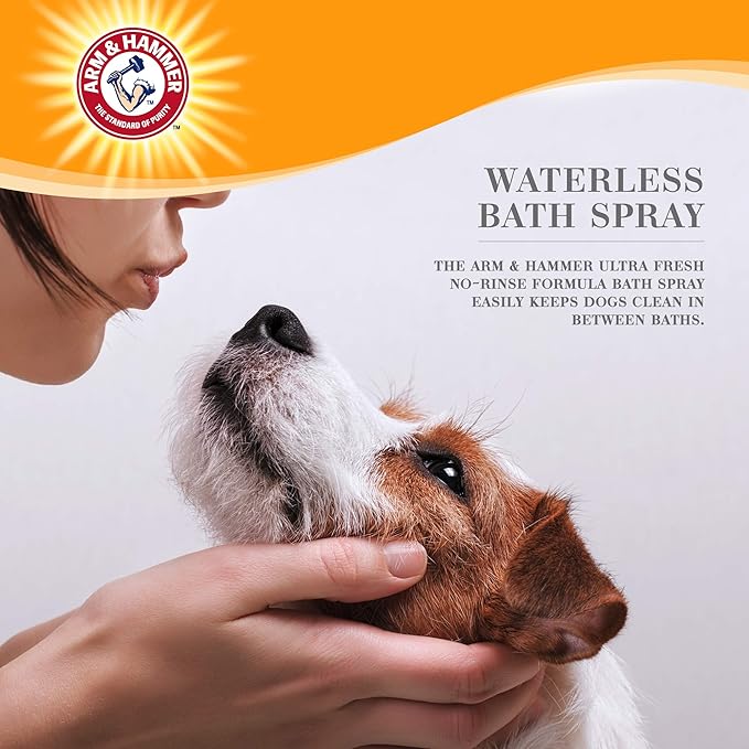 Arm & Hammer for Pets Ultra Fresh Waterless Bath Spray for Dogs in White Jasmine Scent | Waterless Dog Shampoo and Dog Deodorizing Spray, Dog Spray Deodorizer Perfume,10 Fl Oz