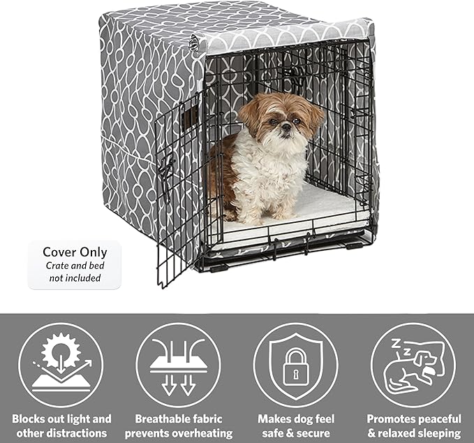 MidWest Homes for Pets Dog Crate Cover, Privacy Dog Crate Cover Fits Midwest Dog Crates, Machine Wash & Dry
