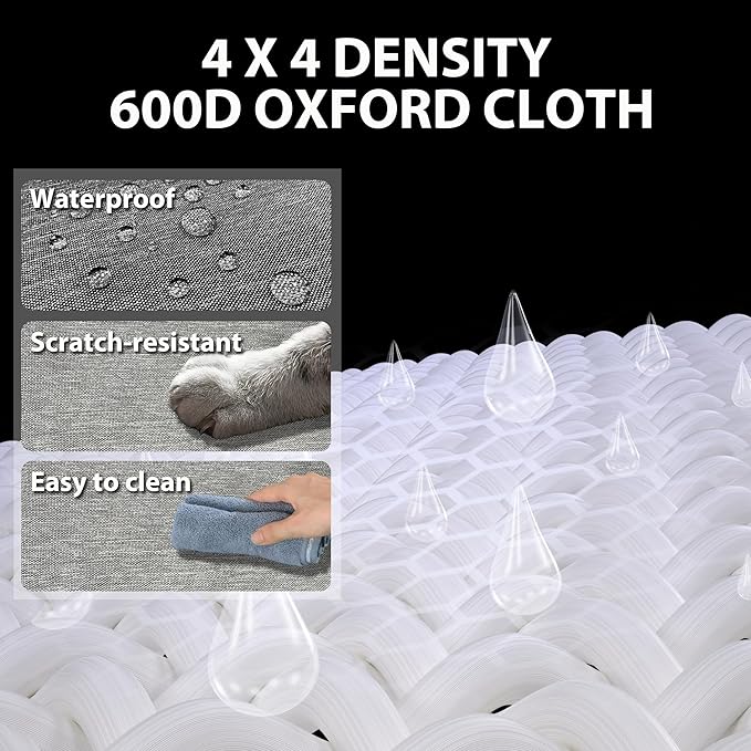 Dog Crate Cover, 600D Oxford Waterproof Kennel Cover Fits for 42 Inches Wire Crate Dog Cage, Grey