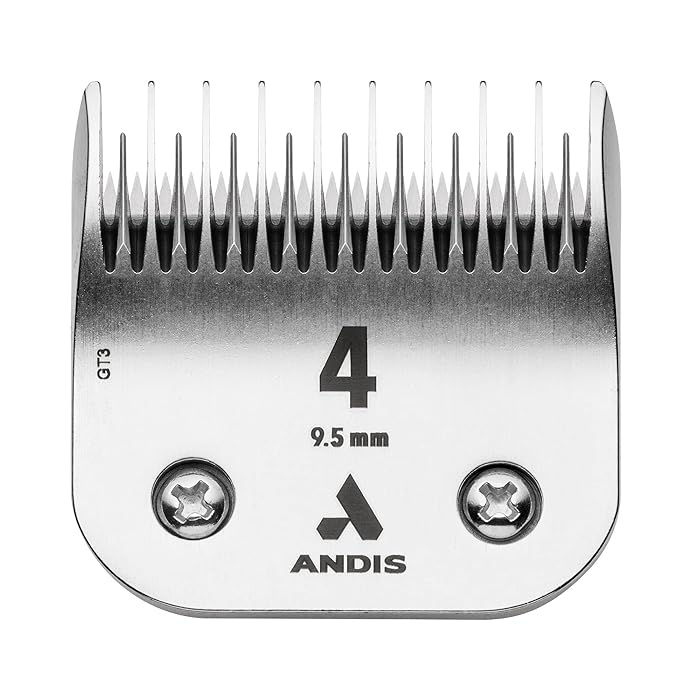Andis 72625 Carbon-Infused Steel UltraEdge Dog Clipper Blade, Size-4 Skip-Tooth, 3/8-Inch Cut Length