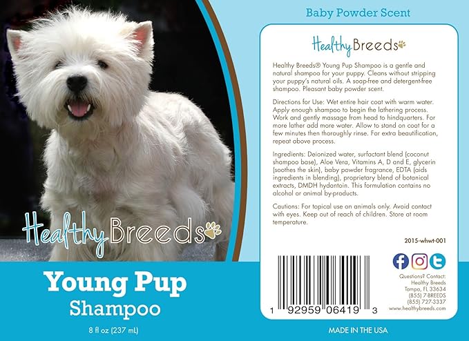 Healthy Breeds West Highland White Terrier Young Pup Shampoo 8 oz