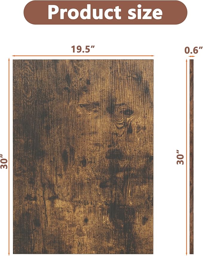 Piskyet Dog Crate Topper Wood Countertop for 48 42 36 30 24 inch Dog Cage, Dog Crate Cover,Dog Kennel Topper, 30" Rustic Brown(Crate Not Include)