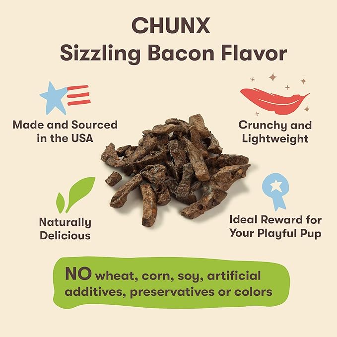 Pet 'n Shape CHUNX - Beef Lung Natural Dog Treats - Made and Sourced in the USA, 32 Ounce