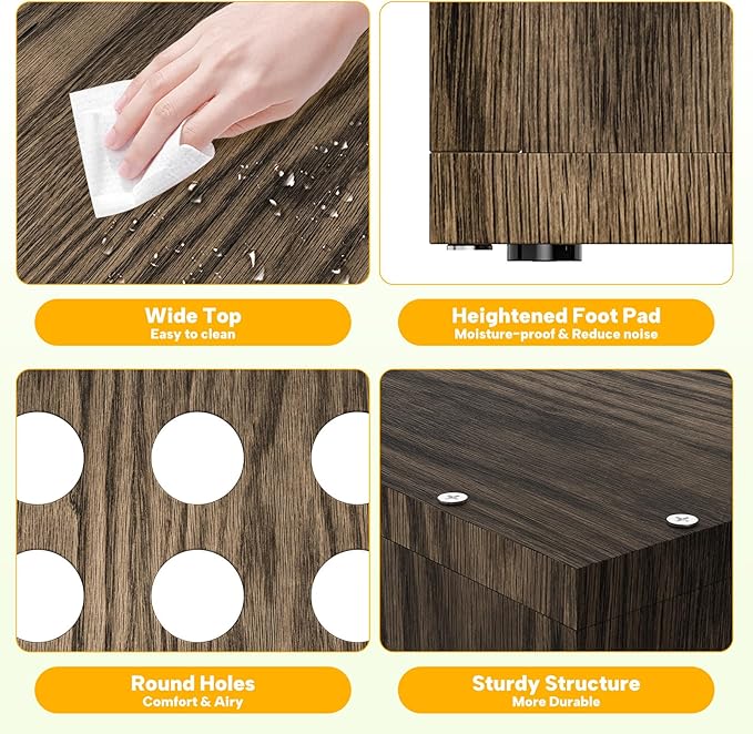 Dog Crate Furniture, SAUCE ZHAN Dog Kennel with Cushion for Small/Medium Dogs, End Side Table Wooden Crate for Pets Indoor, Brown