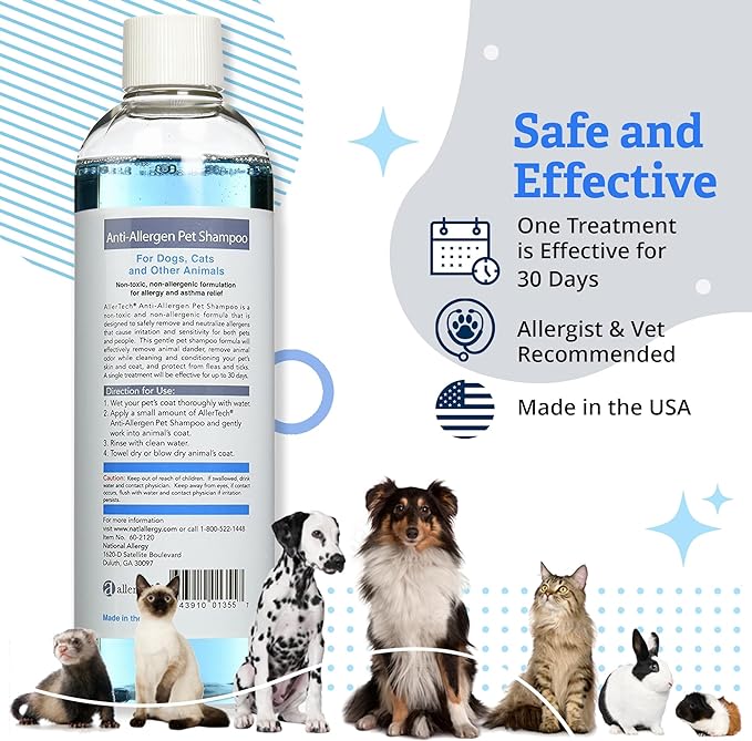Allertech® Anti-Allergen Pet Shampoo 16-oz Bottle