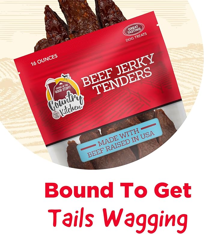 Beef Jerky Tender Dog Treats, High Protein, Low Fat, No Artificial Colors, 16 oz