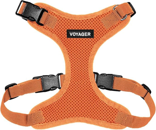 Voyager Step-in Lock Pet Harness - All Weather Mesh, Adjustable Step in Harness for Cats and Dogs by Best Pet Supplies - Orange, L