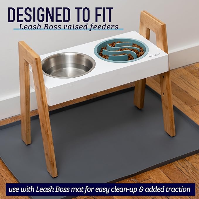 Leash Boss Slow Feeder Dog Bowls - Cup Maze Puzzle Food Bowl with Feeder Holes, Fits into Elevated Pet Feeders - Slow Eating for Large, Medium & Small Sized Breeds (2 Cup - 7.5-8 Inch Feeder Holes)