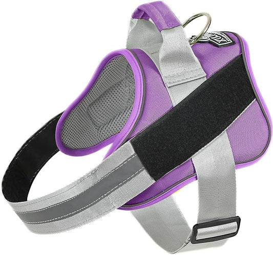 Bolux Dog Harness, No-Pull Reflective Dog Vest, Breathable Adjustable Pet Harness with Handle for Outdoor Walking - No More Pulling, Tugging or Choking (Lavender, Large (Pack of 1))